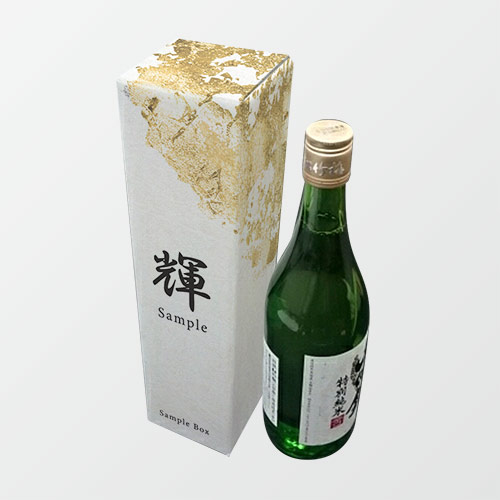 清酒・焼酎1本箱(78×78×300mm・底地獄箱・合紙（裏白ダンボール）・UV（超光沢）・22営業日)