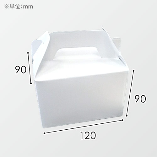 オリジナル印刷パッケージサンプル（ケーキサービス箱・120×90×90mm）