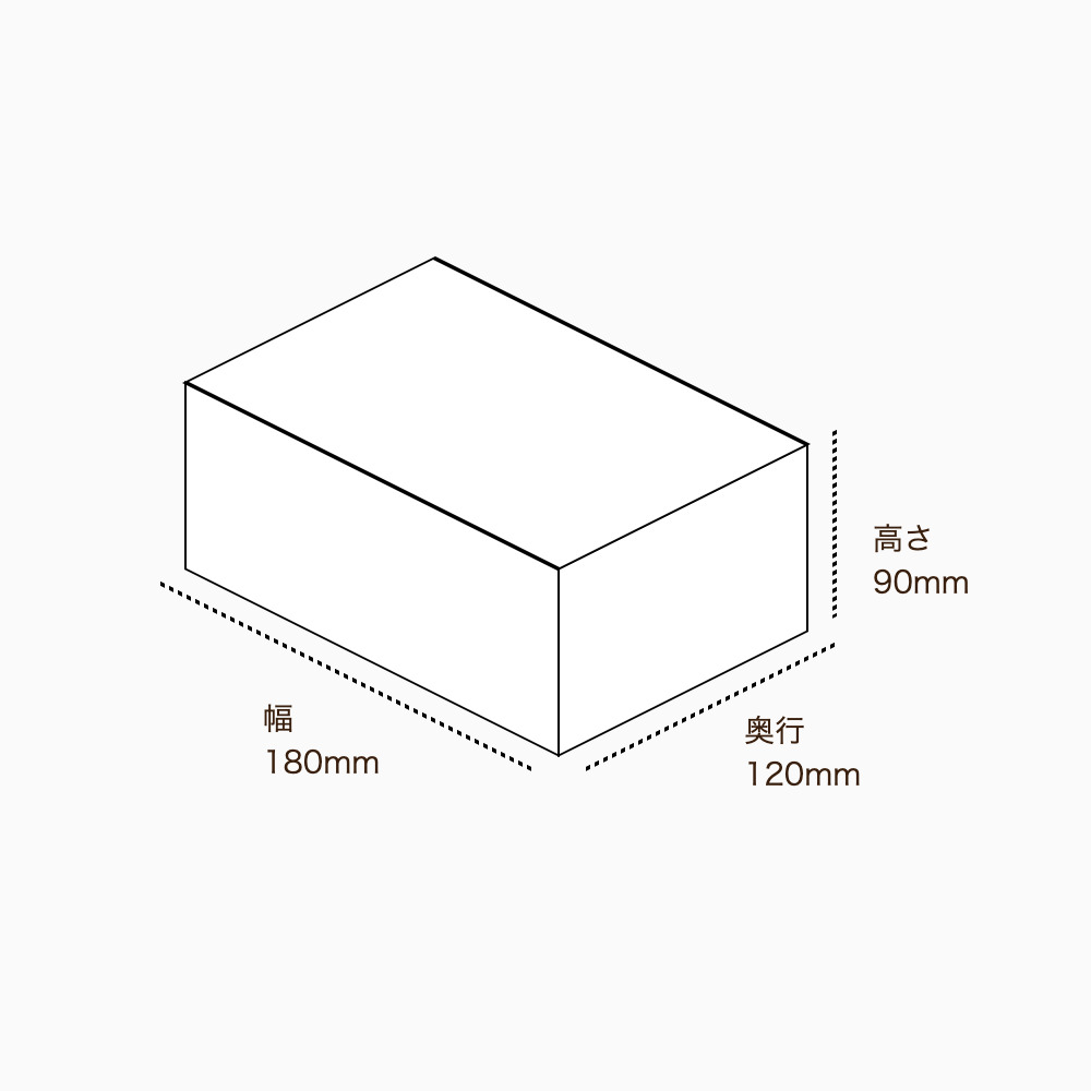 オリジナル印刷パッケージサンプル(キャリー箱・180×120×90mm・カードB紙 350g)