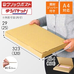 【クリックポスト・ゆうパケット】厚さ3cm・ジッパー付きケース（A4サイズ）シャツ用