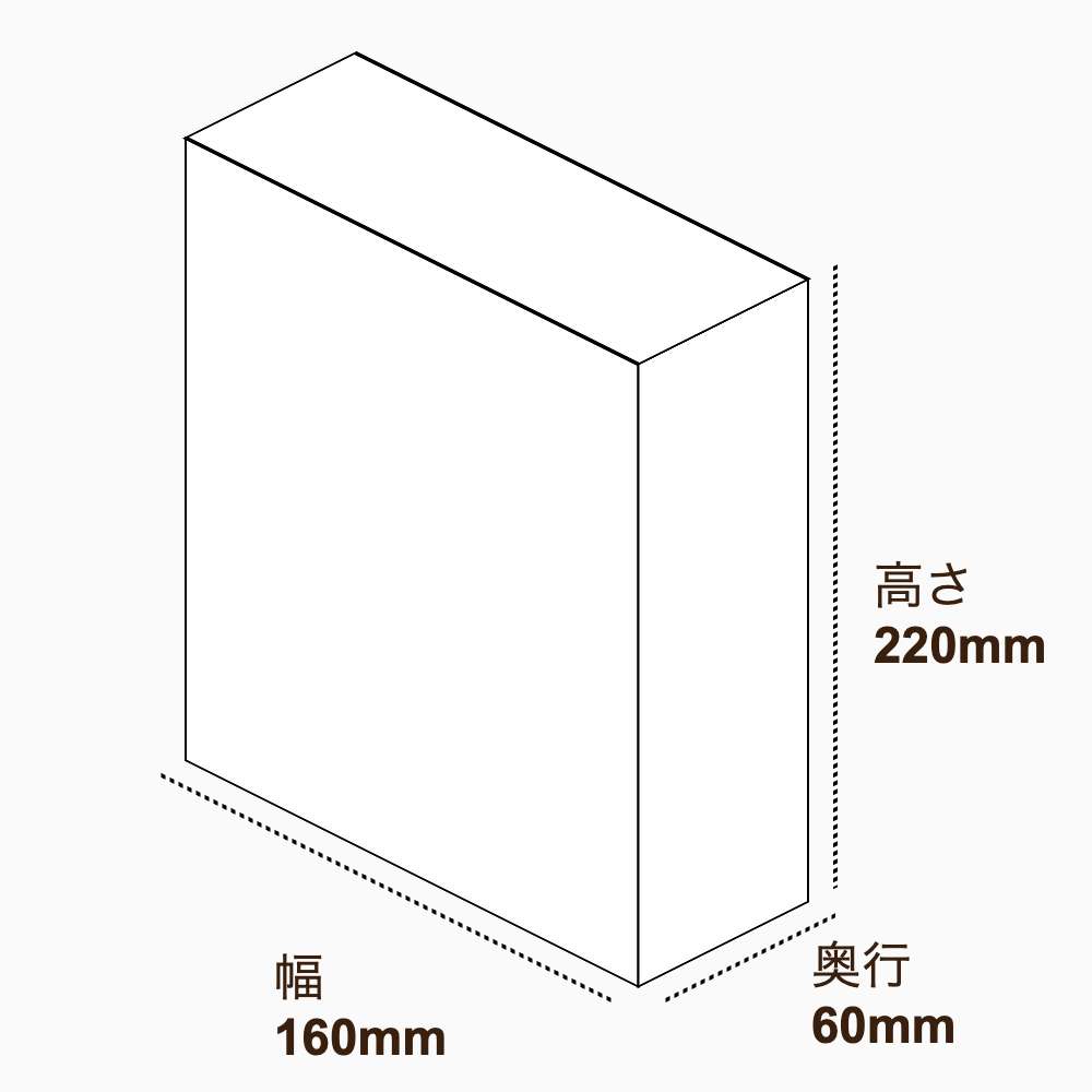 オリジナル印刷パッケージ（化粧箱（差し込み式）・160×60×220mm・コートボール紙 400g・OPニス・12営業日）