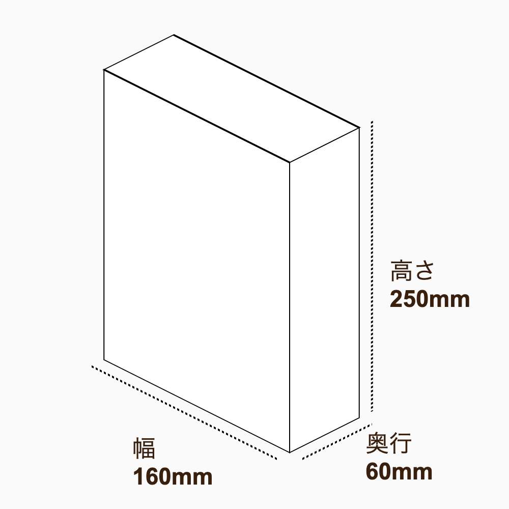 オリジナル印刷パッケージ（化粧箱（組み上げ式）・160×60×250mm・コートボール紙 350g・マットOPニス・12営業日）