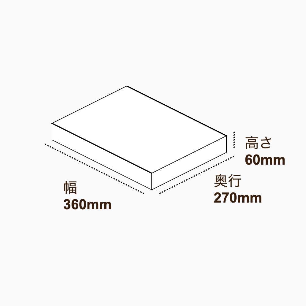 オリジナル印刷パッケージ（トレー箱・360×270×60mm・コートボール紙 310g・グロスPP・15営業日）