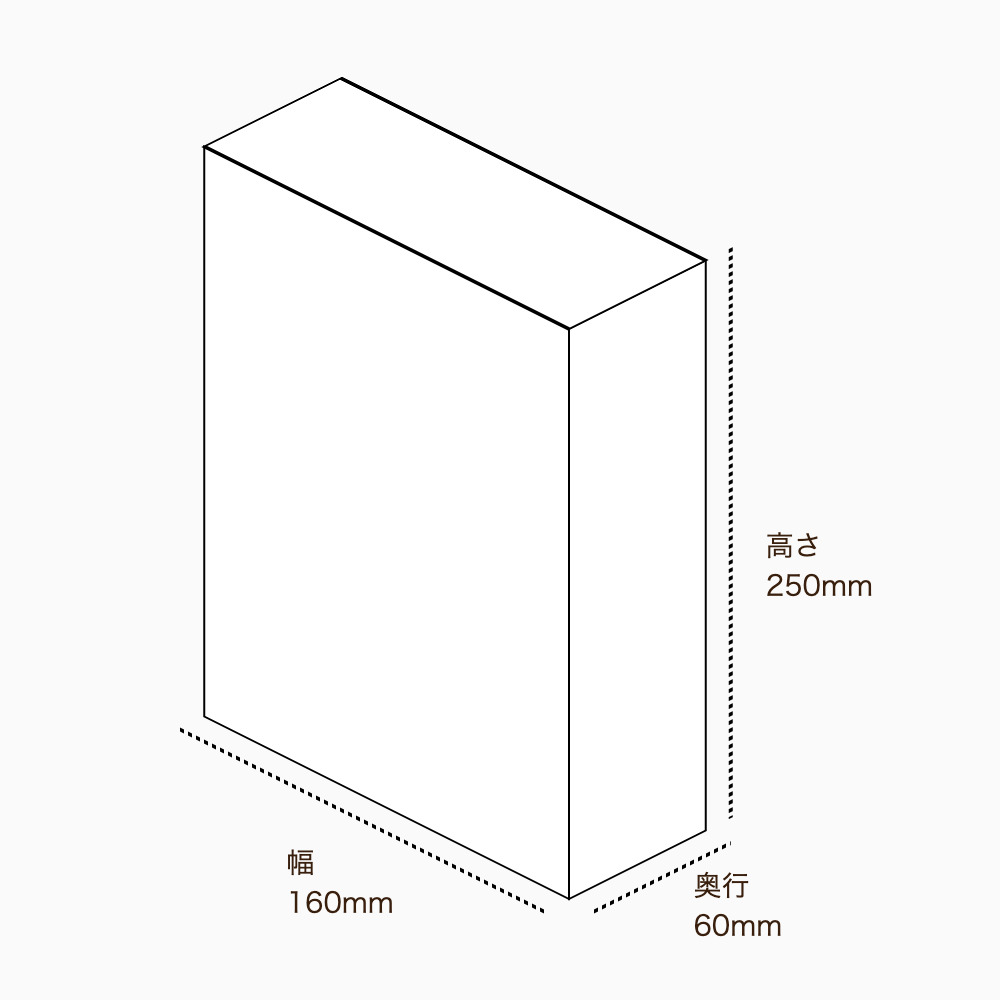 オリジナル印刷パッケージサンプル(化粧箱（組み上げ式）・160×60×250mm・カードB紙 350g)