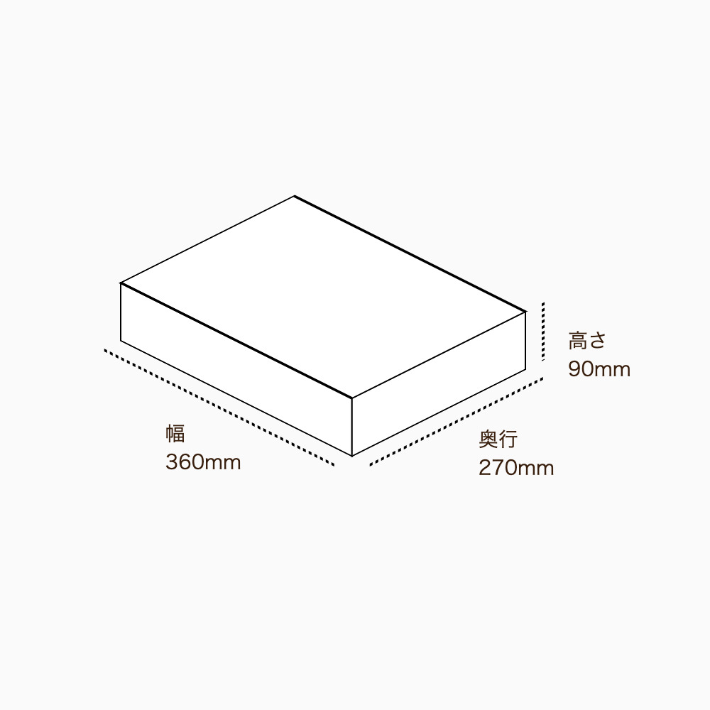 オリジナル印刷パッケージサンプル(トレー箱・360×270×90mm・カードB紙 400g)