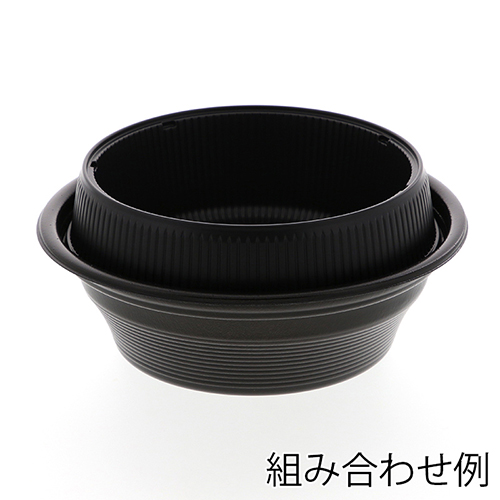 リスパック 麺容器 麺丼 (490)黒 50枚