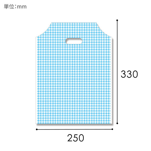 HEIKO 手抜き (小判抜き)ポリ袋 バイオハンディバッグ SS ギンガム2 B 100枚