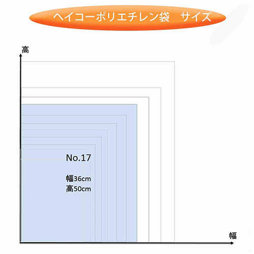 HEIKO 規格ポリ袋 ヘイコーポリエチレン袋 0.03mm厚 No.17 (17号) 100枚