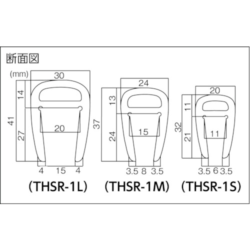 ＴＲＵＳＣＯ Ｈ鋼ショックレスガードL 1m グレー THSR1LGY