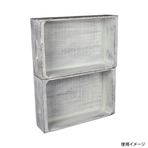 パックスタイル POP用品 ヴィンテージBOX 小 WH ホワイト