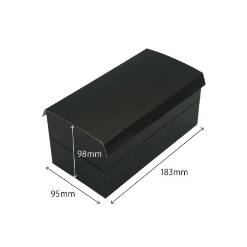 パックスタイル 重箱 黒漆 貼箱 180-100 二段