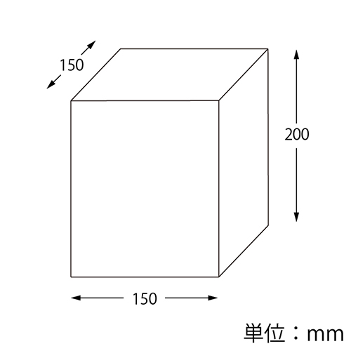 白無地汎用BOX 人形箱（150×150×高200mm）