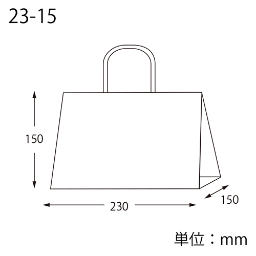 オブロングバッグ 23-15 白無地