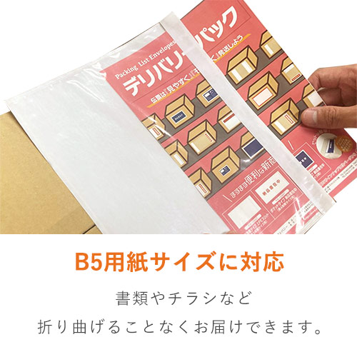 デリバリーパック 完全密封タイプ B5サイズ用 215×275mm（100枚入）PA-028T