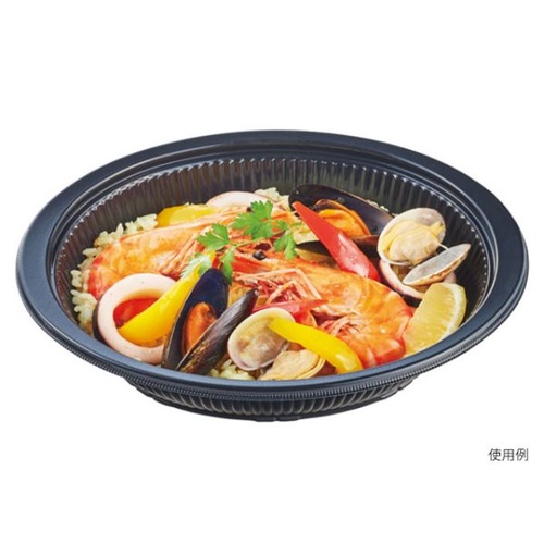 エフピコ 麺容器 DLV楕円24-18(60)MSD 本体 黒