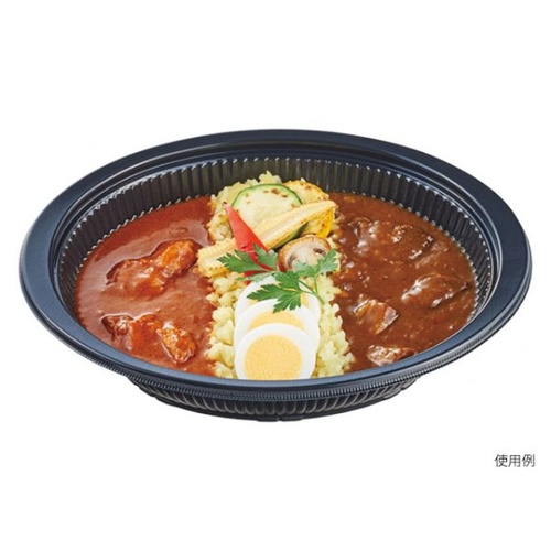 エフピコ 麺容器 DLV楕円24-18(60)MSD 本体 黒