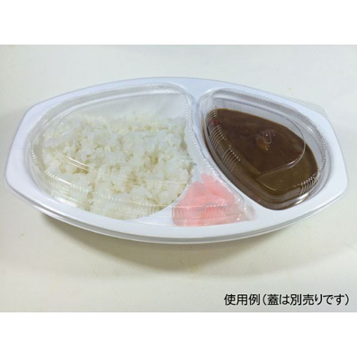 シーピー化成 カレー容器 BFカレー内6 ホワイト 本体 発泡