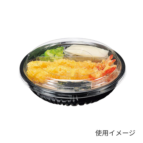 リスパック 冷麺容器 クリーンボール M大 本体黒