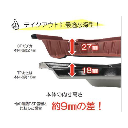 中央化学 弁当容器 CT ガチ弁 IK23-17C2 BK 本体