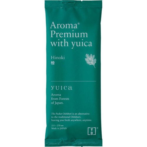 紙おしぼり 大判 平型 白 VB-COSME- AROMA Premium with yuica 檜(ヒノキ) 270×255mm FSX