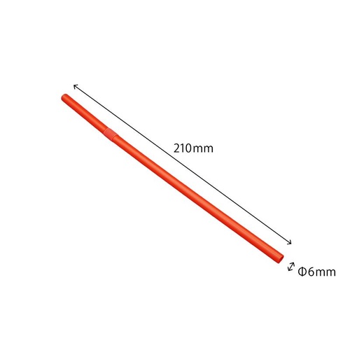 フレックスストローK 赤 裸 500本入