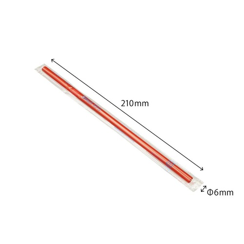 フレックスストロー赤 K 透明袋入 400本