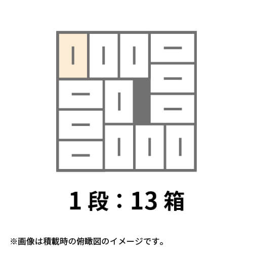 【宅配100サイズ】1100×1100パレットぴったりサイズダンボール箱［1段13箱×8段］（344×224×188mm）8mm W/F C5×C5