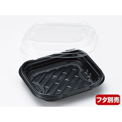 リスパック 軽食容器 ペットクッカー デリシェフ 16-14B 黒 本体