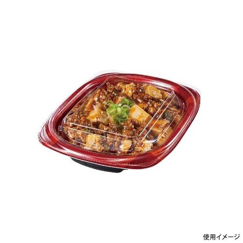 リスパック 軽食容器 ホット こんもり 16-13B トワールレッド 本体