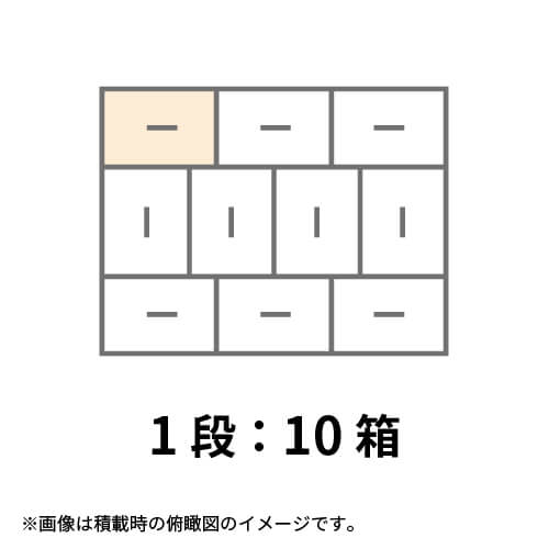 【宅配140サイズ】1200×1000パレットぴったりサイズダンボール箱［1段10箱×3段］（380×280×580mm）5mm A/F K6×強化芯180g×K6