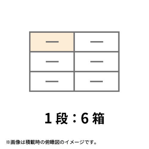 【宅配140サイズ】1100×800カゴ台車ぴったりサイズダンボール箱［ 1段6箱×3段］（500×230×590mm）5mm A/F K5×K5