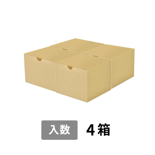 【宅配80サイズ】小箱ぴったり梱包用ダンボール箱［SBOX-04・4箱］（260×260×110mm）8mm W/F C5×C5