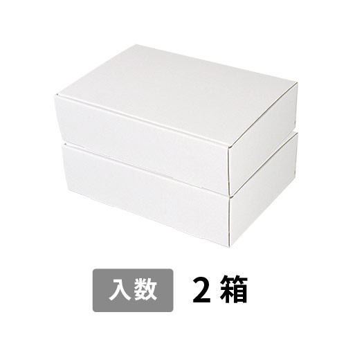 【宅配100サイズ】小箱ぴったり梱包用ダンボール箱［WBOX-07・2箱］（345×254×202mm）5mm A/F 白C5×C5