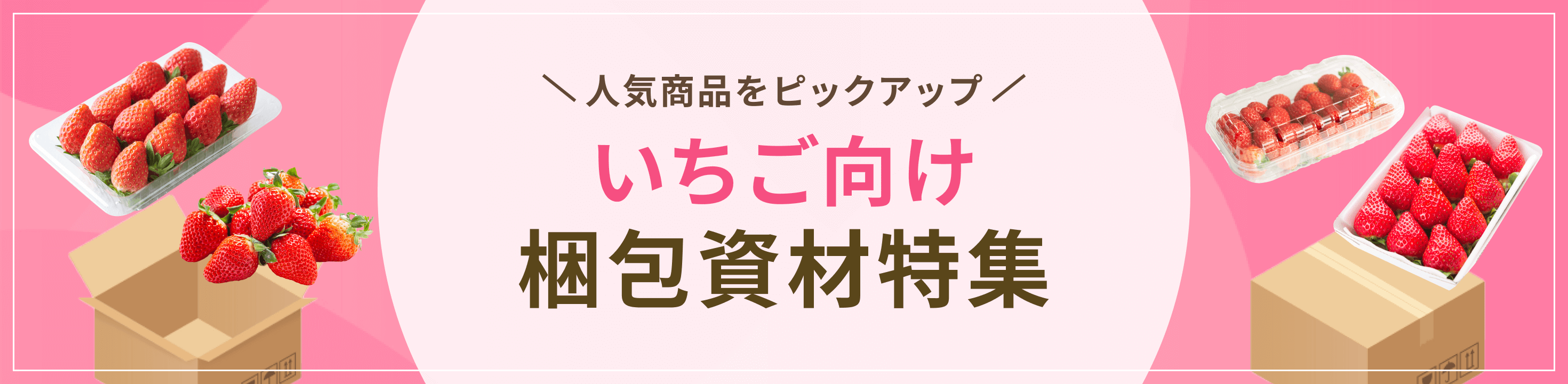 人気商品をピックアップ。いちご向け梱包資材特集