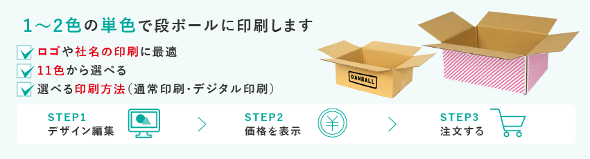 単色印刷 と フルカラー印刷 の違いを教えてください ダンボールの販売 通販 ダンボールワン